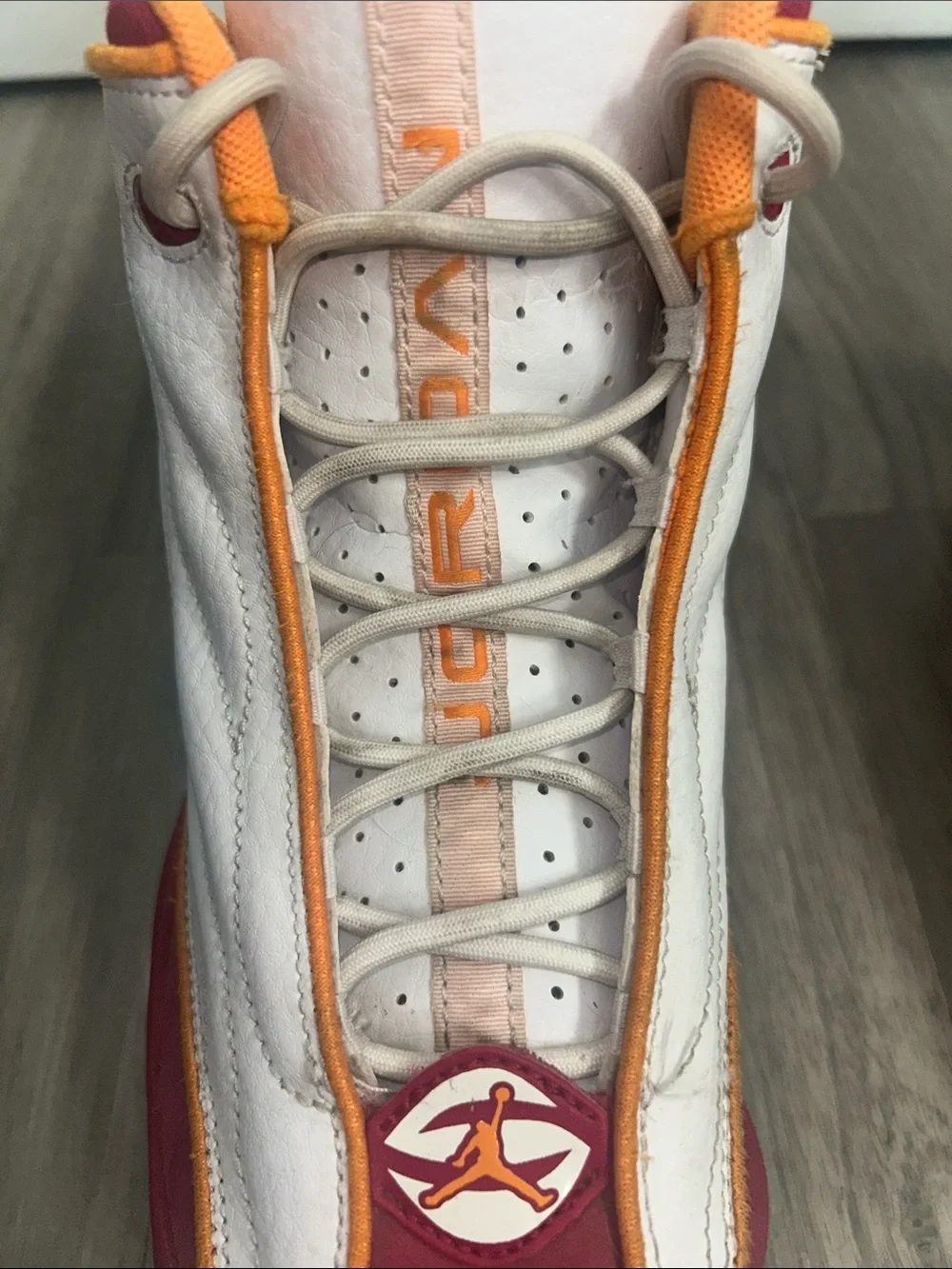 ♻️ Jordan Pro Strong White Cardinal Red Vivid Orange